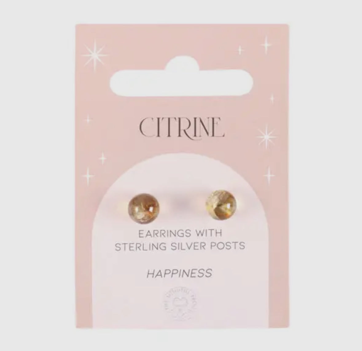 Citrine Crystal Stud Earrings