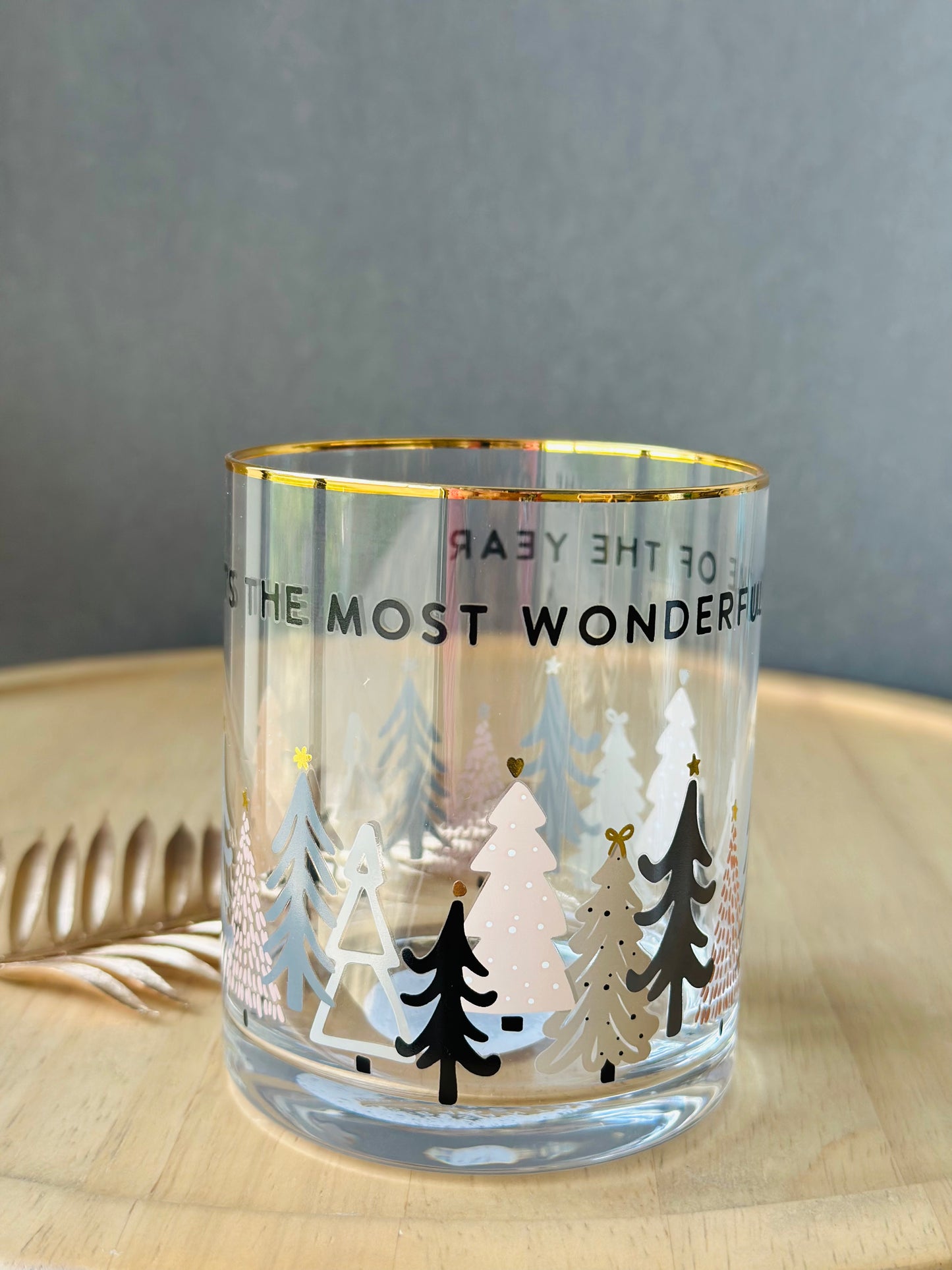 “The most wonderful time of the year” cocktail glass