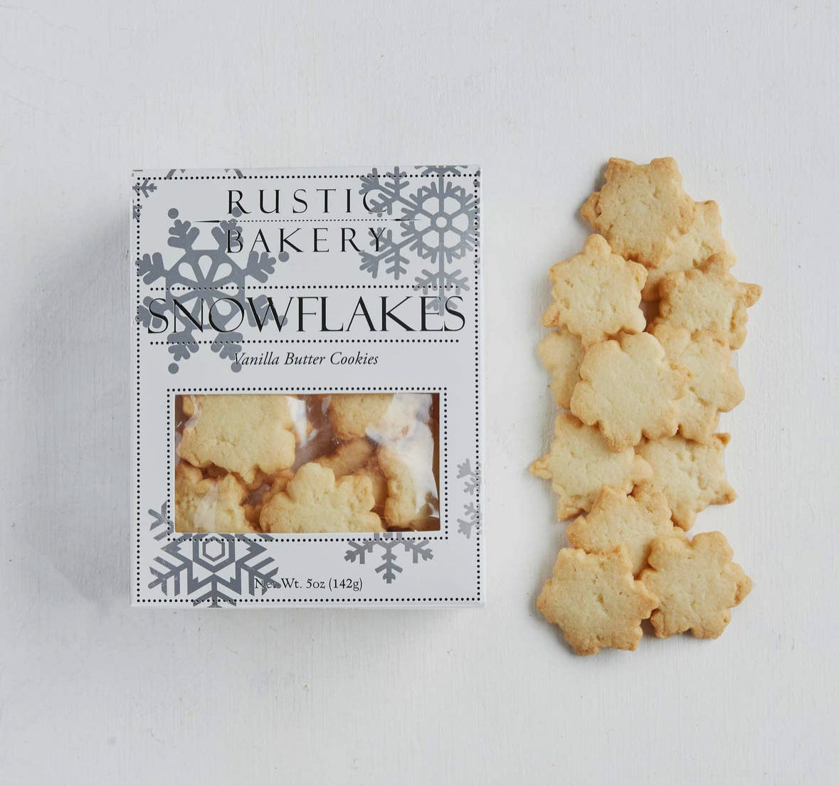 Vanilla Butter Snowflake Cookies