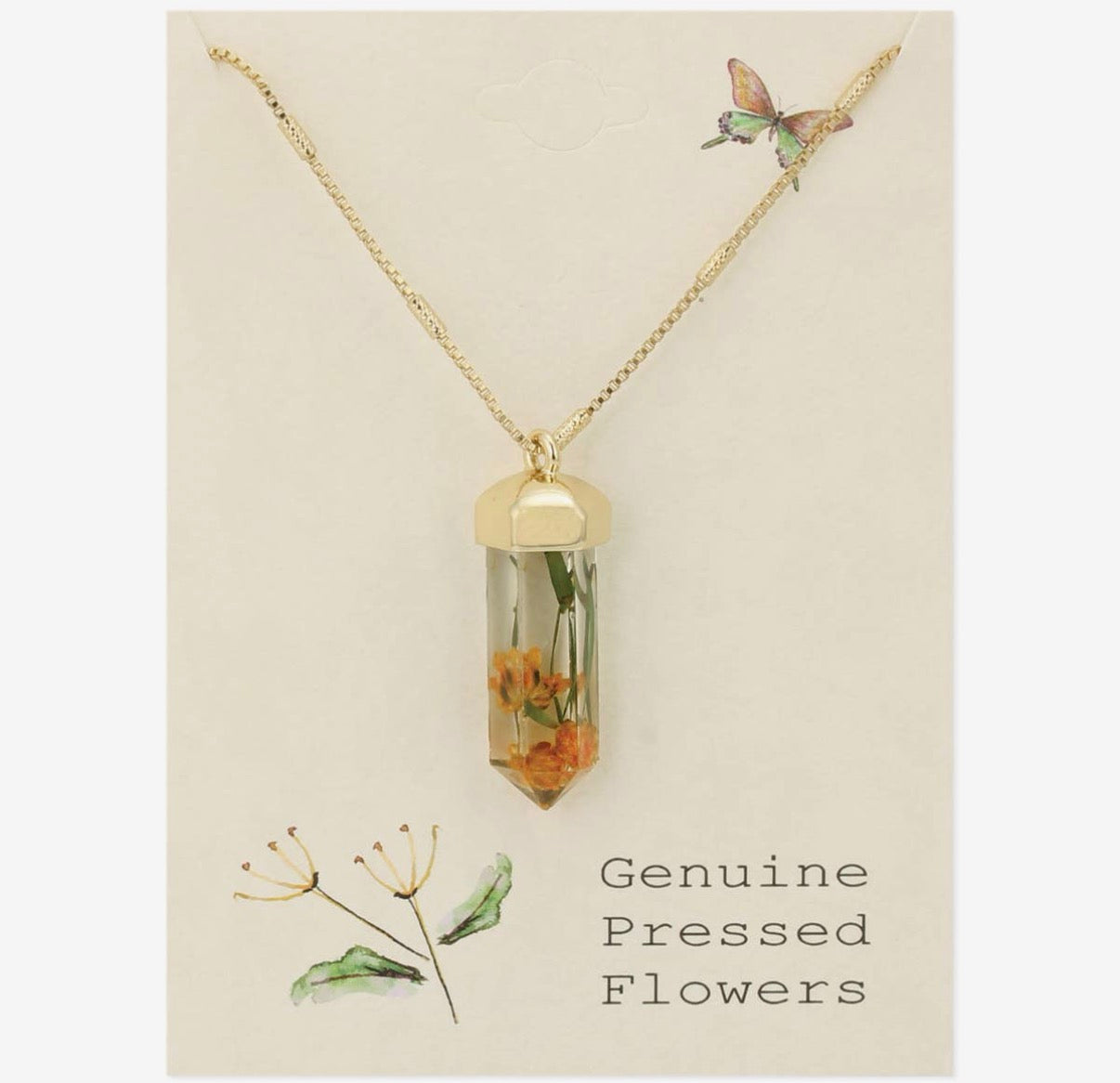 Genuine Dried Flower Necklace