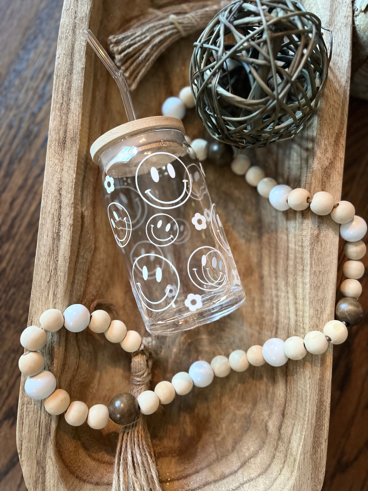 SMILE TRENDY ICED COFFEE GLASS