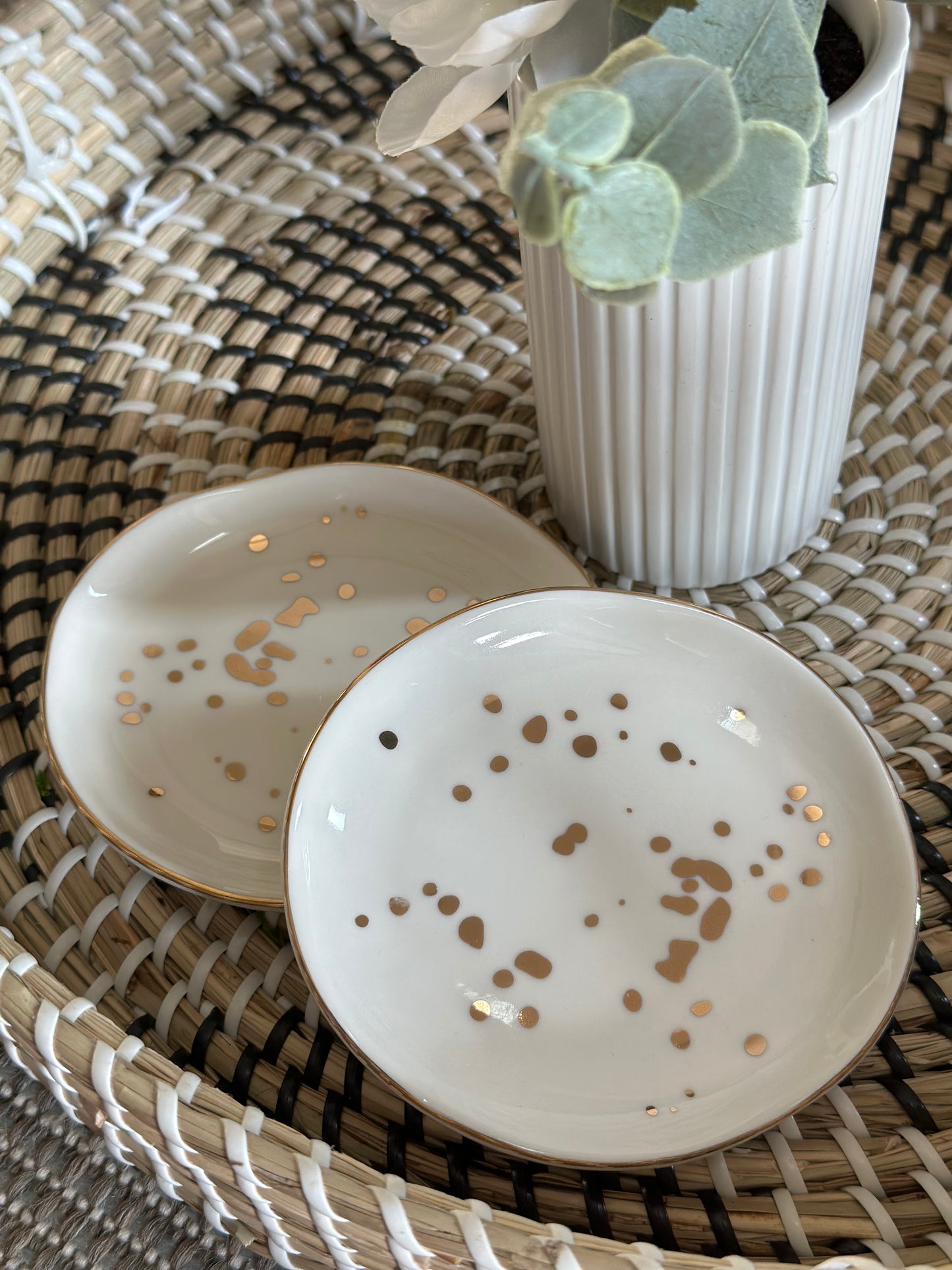 Gold Splat Trinket Dish