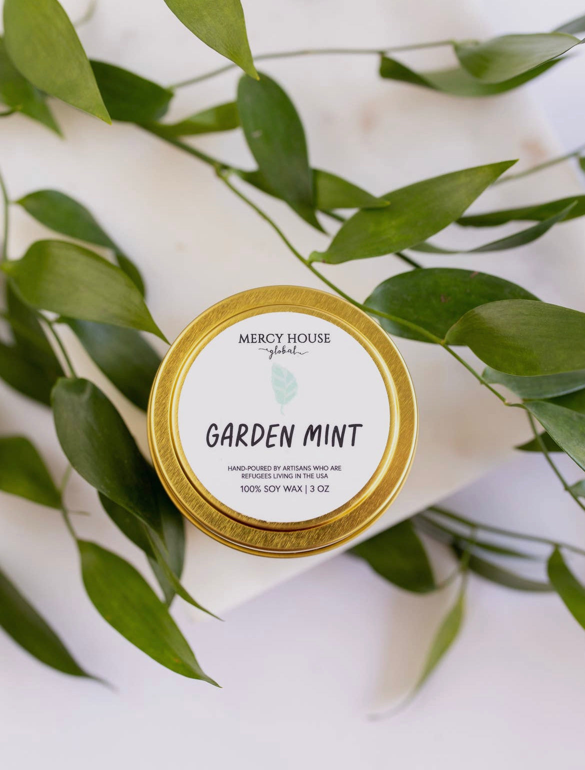 Garden Mint Tin Candle