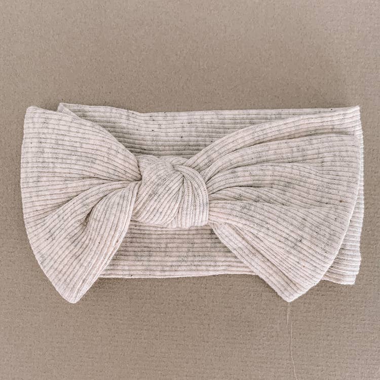 Oatmeal Ribbed Baby Headwrap