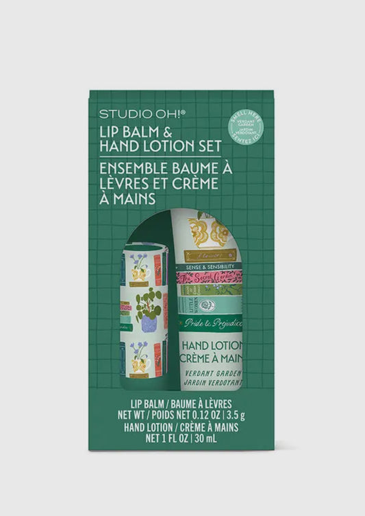 Books Hand Cream + Lip Balm Set