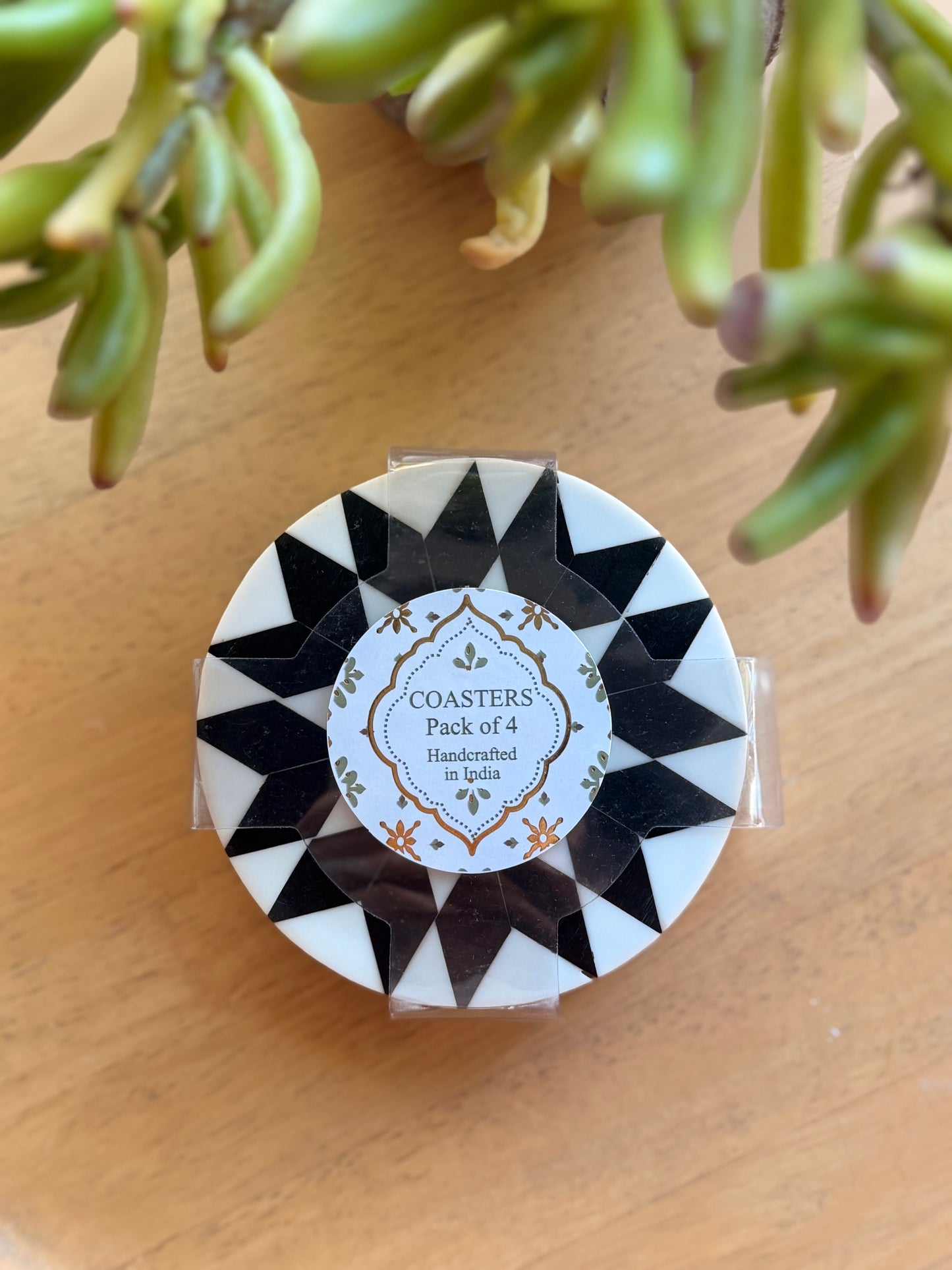 Patterned Black & White Coasters