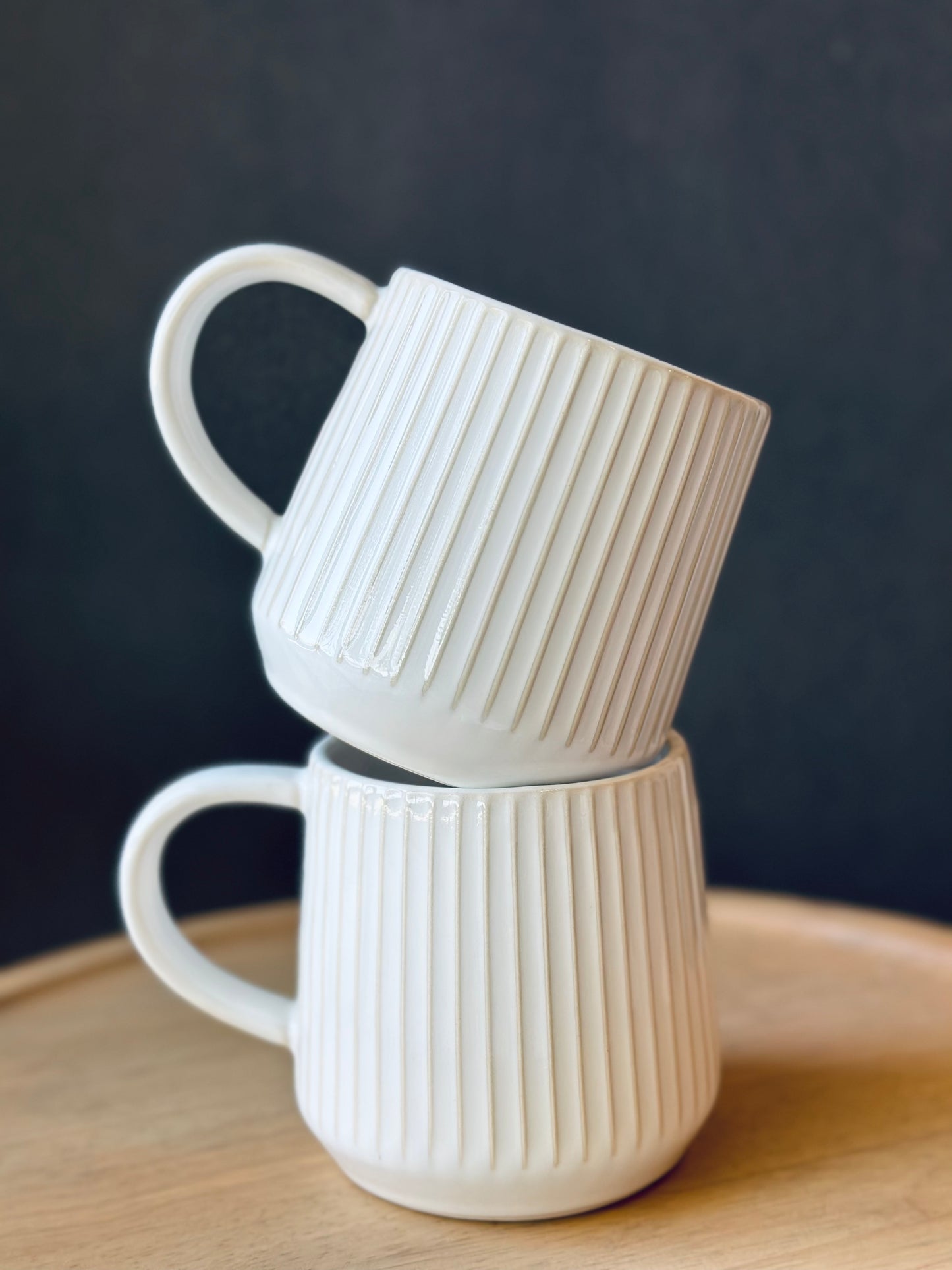 White Textured Mug
