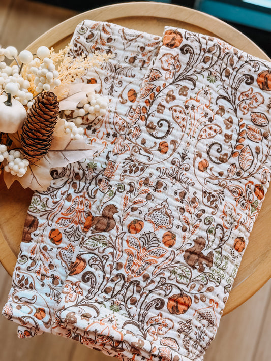 Acorn Harvest Hand Towel