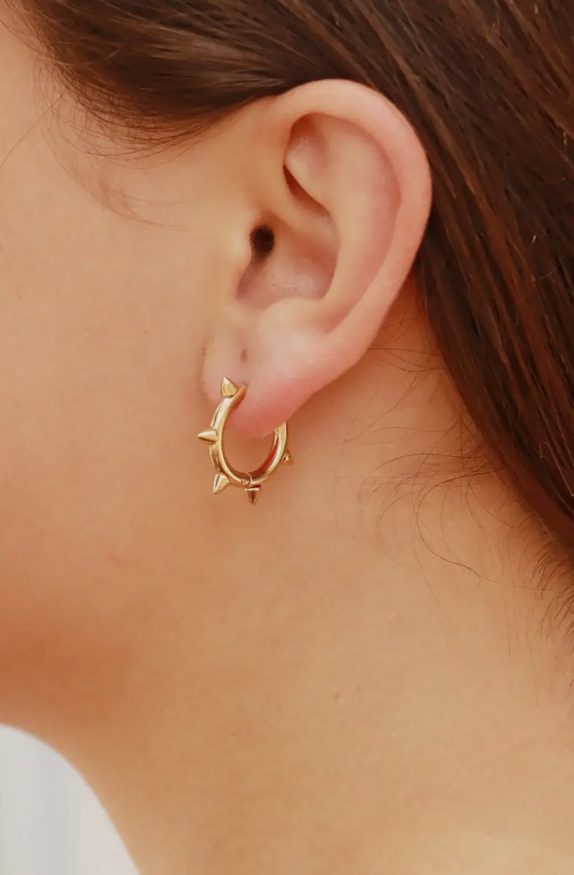 Mini Spiked Hoop Earrings