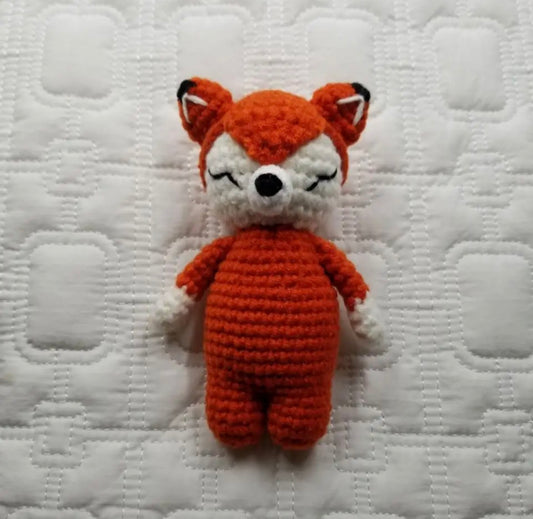 Small Hand Crochet Fox Stuffy