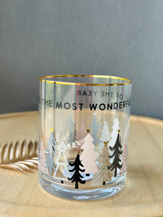 “The most wonderful time of the year” cocktail glass