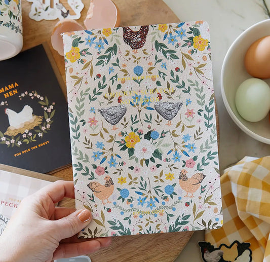 Chickens + Flowers Notebook