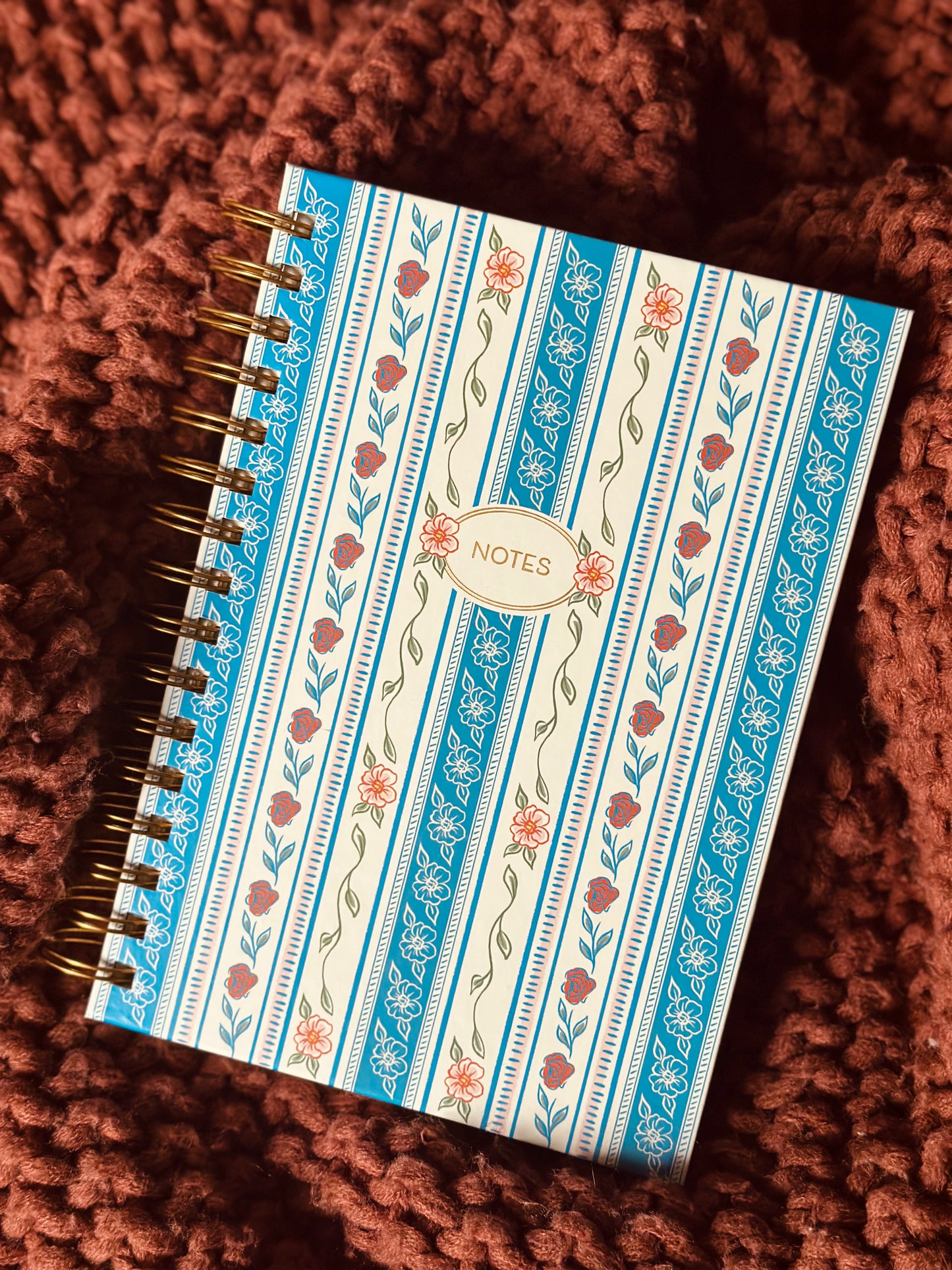 Floral Striped Notebook