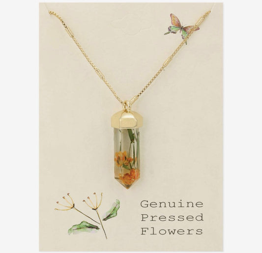 Genuine Dried Flower Necklace