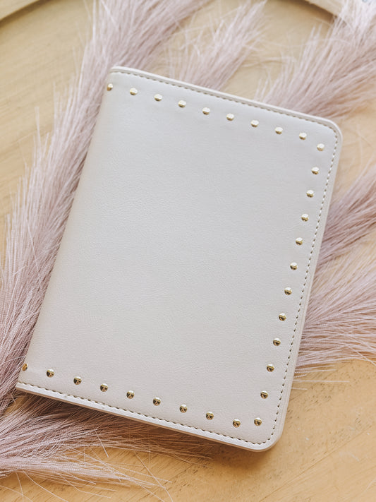 Studded Faux Leather Notebook