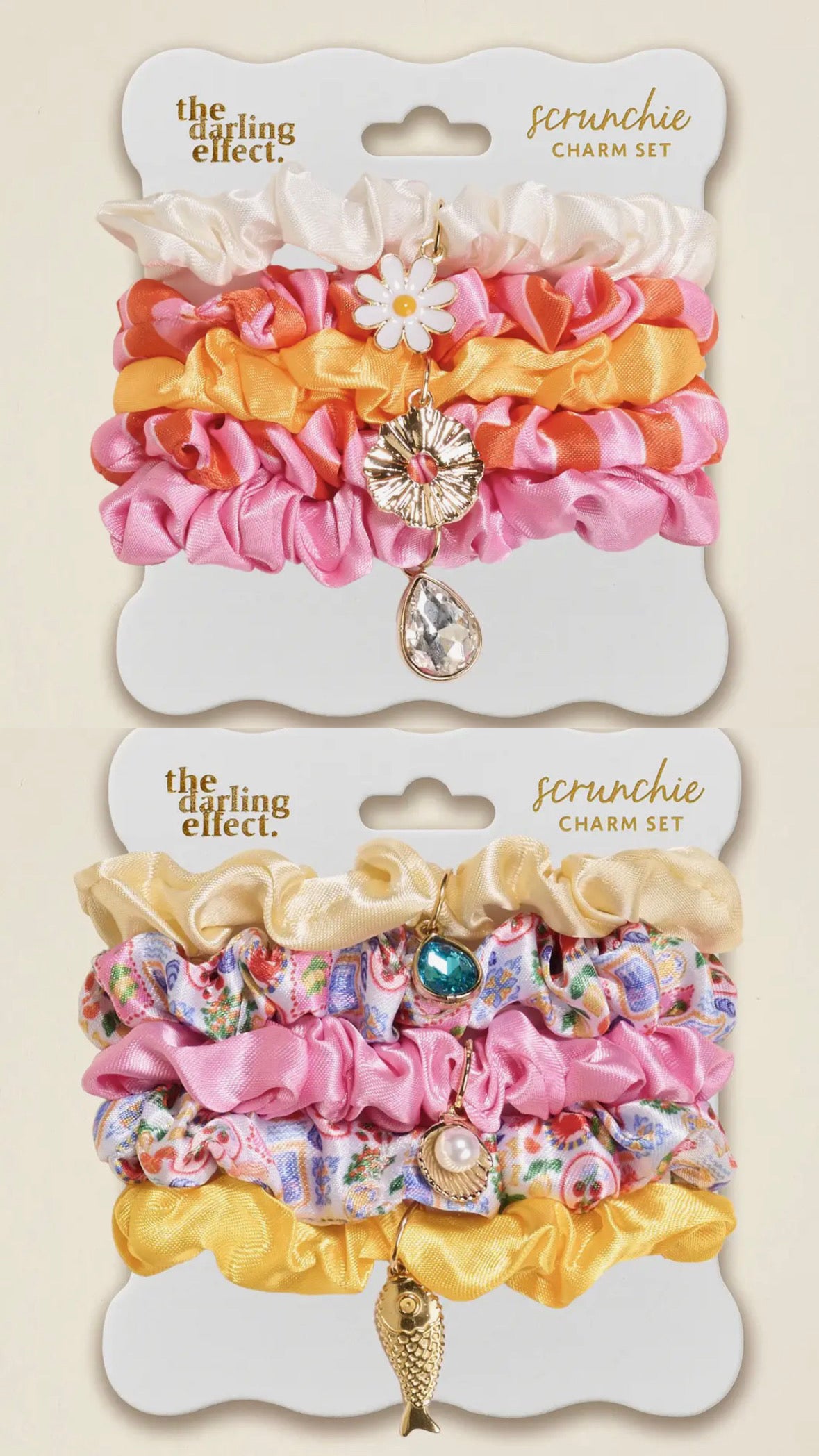 Hair Scrunchie Charm Sets