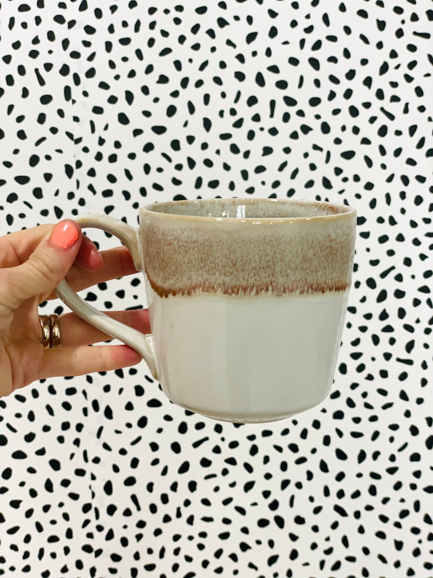 Large Earth Tone Ceramic Mug