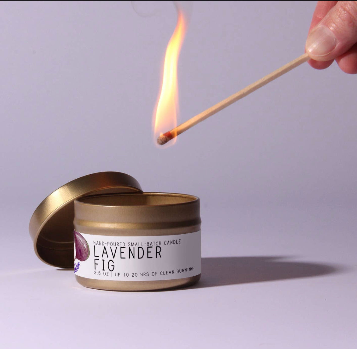 Lavender FigTin Candle