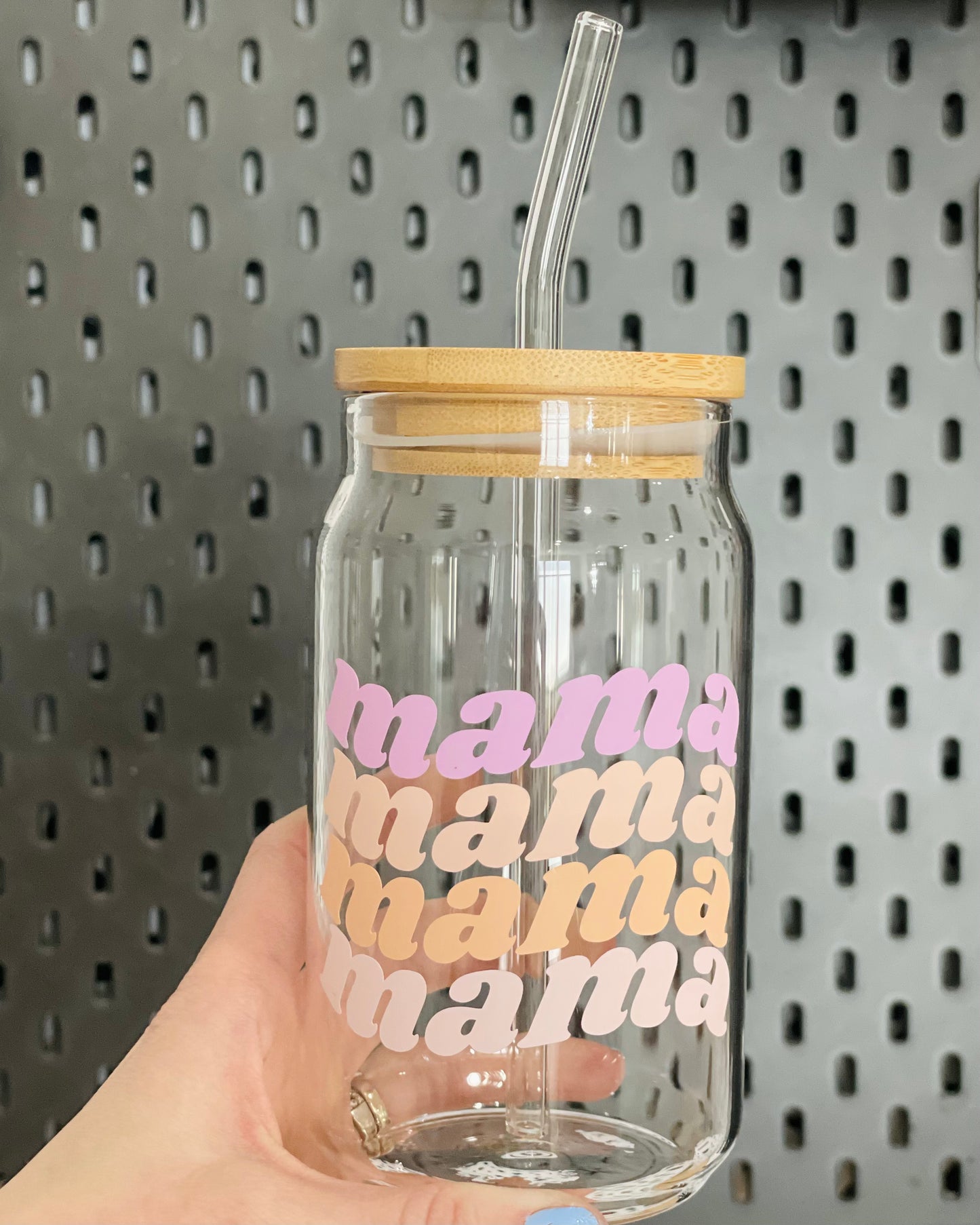 Mama Trendy Glass Coffee Cup