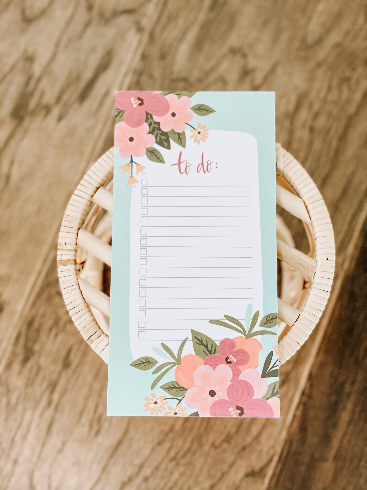 Floral To-Do Notepad