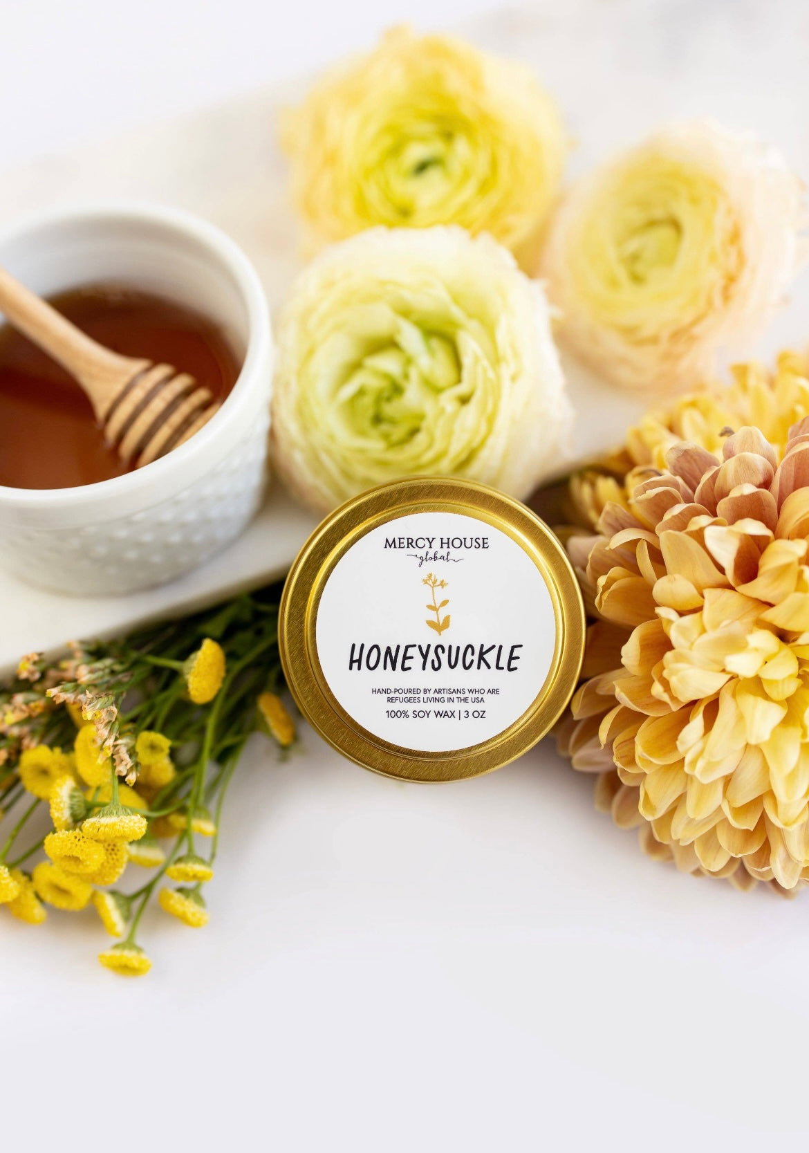 Honeysuckle Tin Candle