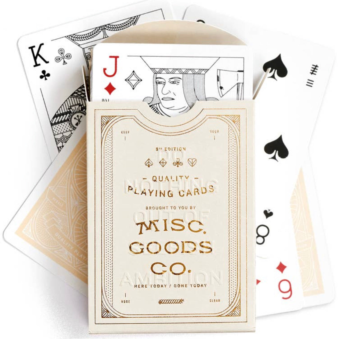 Tan/Gold Playing Cards