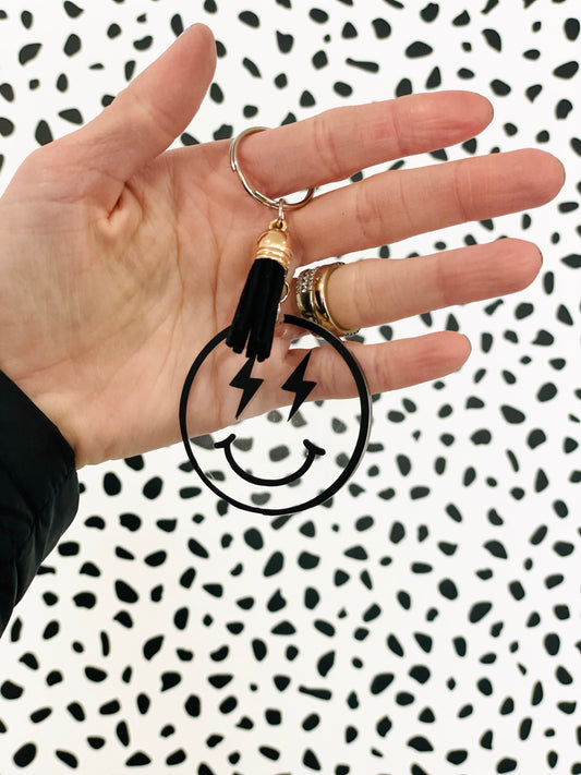 Acrylic Smiley Keychain