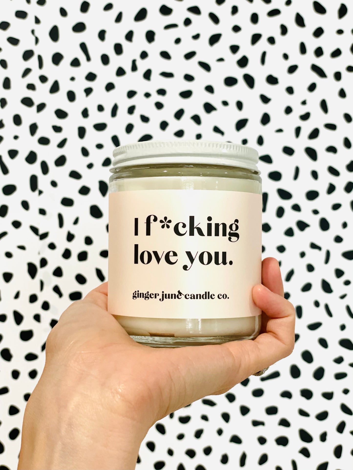 I f*cking love you candle